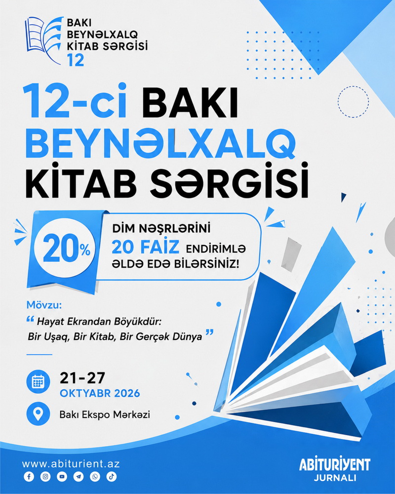“Abituriyent” jurnalı redaksiyası 12-ci Bakı Beynəlxalq Kitab Sərgisində iştirak edəcək